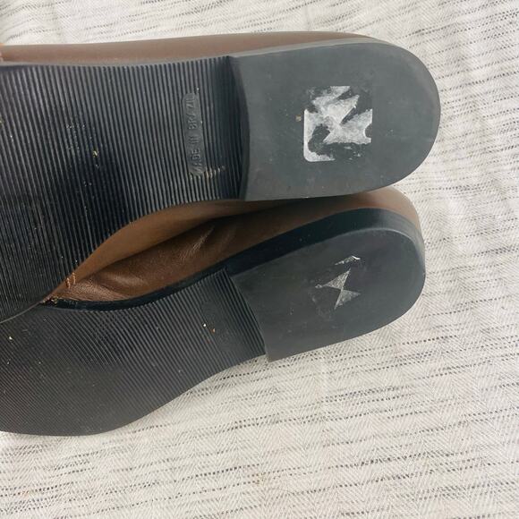 Vintage‎ Mixed Blues Brown Faux Leather Lace Up Ankle Booties Witchy Size 7 - Picture 4 of 6